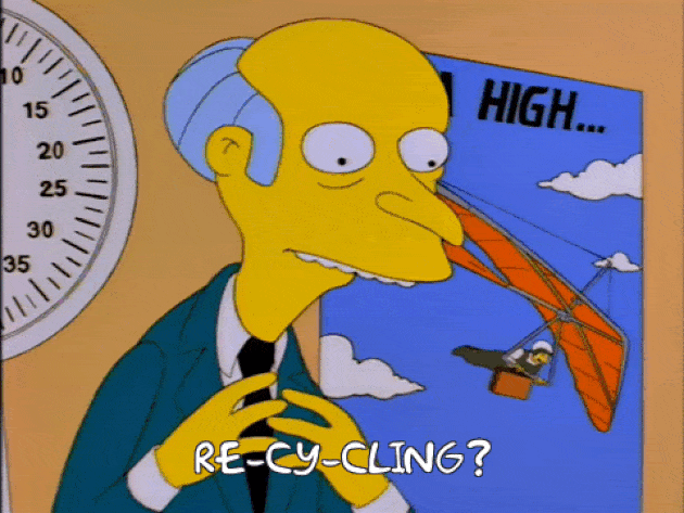 GIF les Simpsons recycling